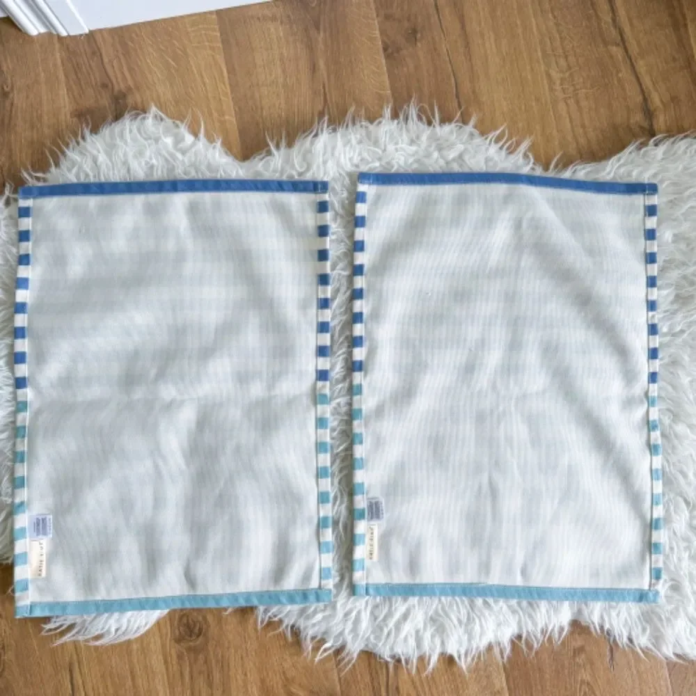 NWT! Katie Kime Blue Acqua Striped Placemats - Set of 4